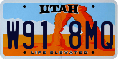 UT license plate W918MQ
