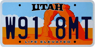 UT license plate W918MT