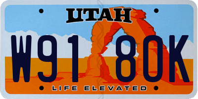 UT license plate W918OK