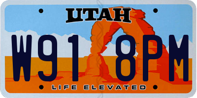 UT license plate W918PM