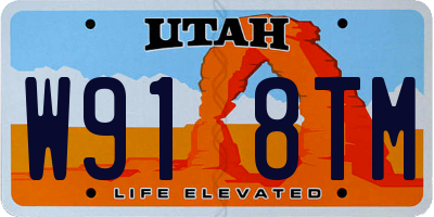 UT license plate W918TM