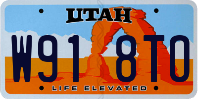 UT license plate W918TO