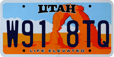 UT license plate W918TQ