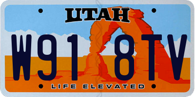 UT license plate W918TV
