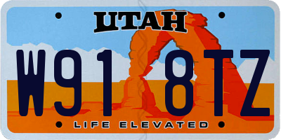 UT license plate W918TZ