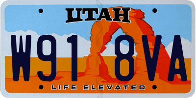 UT license plate W918VA
