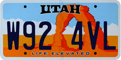 UT license plate W924VL