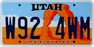 UT license plate W924WM