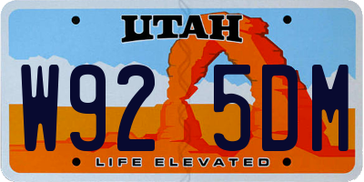 UT license plate W925DM