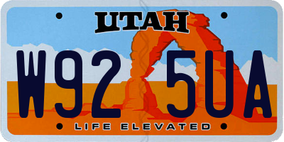 UT license plate W925UA