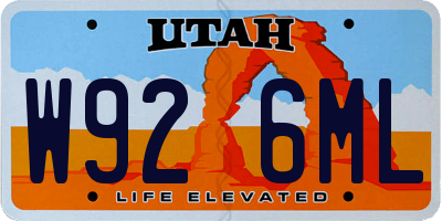 UT license plate W926ML