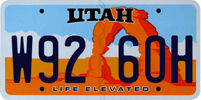 UT license plate W926OH