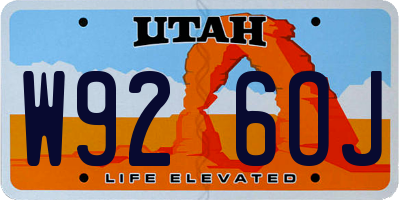 UT license plate W926OJ