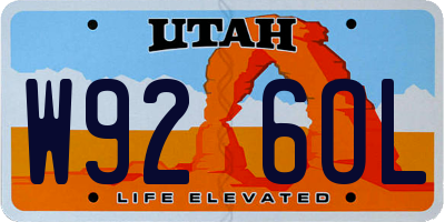 UT license plate W926OL
