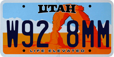 UT license plate W928MM