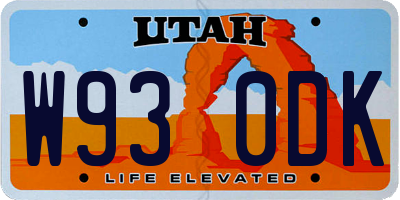 UT license plate W930DK