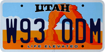 UT license plate W930DM