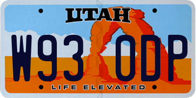 UT license plate W930DP