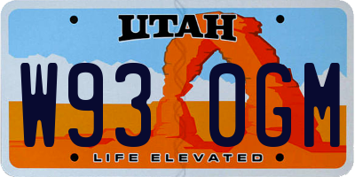 UT license plate W930GM