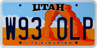 UT license plate W930LP
