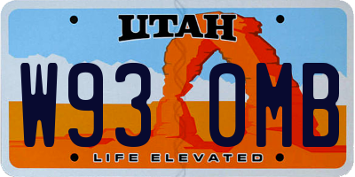 UT license plate W930MB