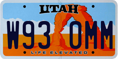 UT license plate W930MM