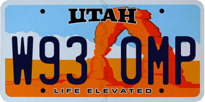 UT license plate W930MP