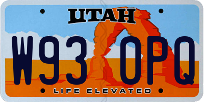 UT license plate W930PQ