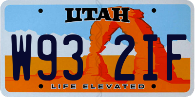 UT license plate W932IF