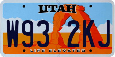 UT license plate W932KJ