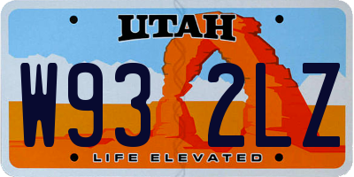 UT license plate W932LZ