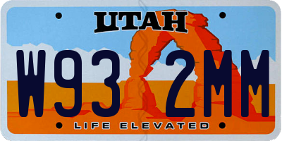 UT license plate W932MM