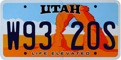 UT license plate W932OS