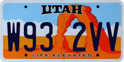 UT license plate W932VV