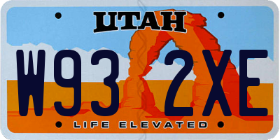 UT license plate W932XE