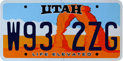 UT license plate W932ZG