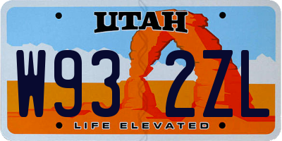 UT license plate W932ZL