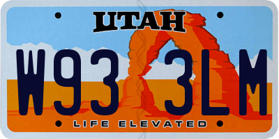 UT license plate W933LM