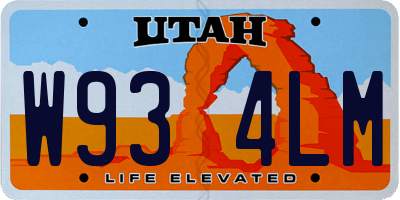 UT license plate W934LM