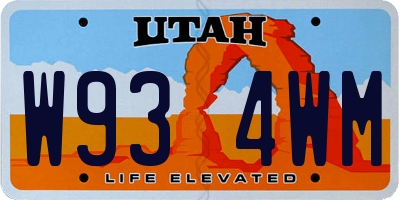 UT license plate W934WM