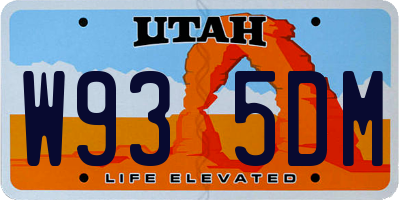 UT license plate W935DM