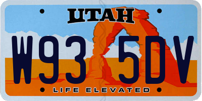 UT license plate W935DV