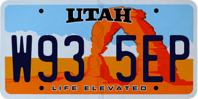 UT license plate W935EP