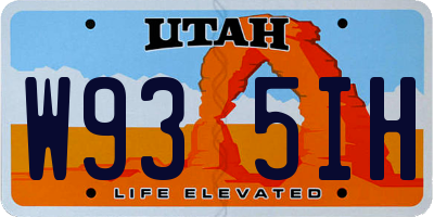 UT license plate W935IH