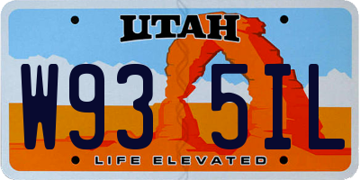 UT license plate W935IL