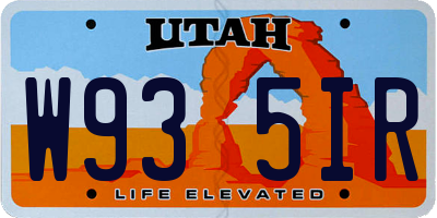 UT license plate W935IR