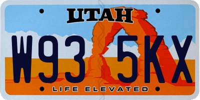 UT license plate W935KX
