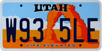 UT license plate W935LE