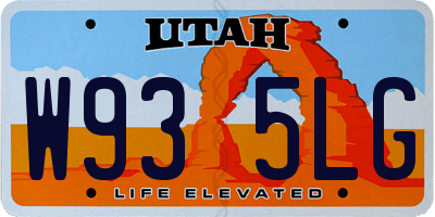 UT license plate W935LG