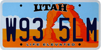 UT license plate W935LM